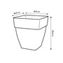 Elho Vibia Campana Bac a fleurs Carré 37 - Noir - Ø 36 x H 36 cm - extérieur - 100% recyclé