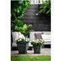 Elho Vibia Campana Bac a fleurs Carré 37 - Noir - Ø 36 x H 36 cm - extérieur - 100% recyclé
