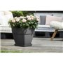 Elho Vibia Campana Bac a fleurs Carré 37 - Noir - Ø 36 x H 36 cm - extérieur - 100% recyclé