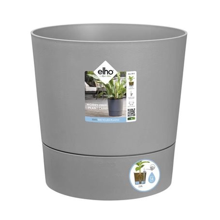 Pot de fleur Elho Plastique Carré Greensense Aqua Care Ciment Clair 29