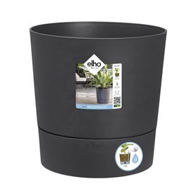 Pot de fleur Elho Plastique Carré Greensense Aqua Care Gris Charbon 29