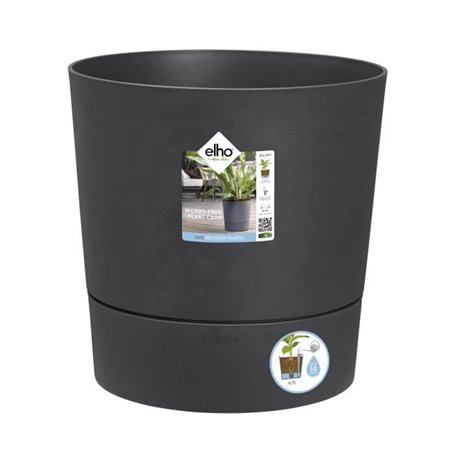 Pot de fleur Elho Plastique Rond Greensense Aqua Care Gris Charbon Ø 34.5 x H 34.1 cm 35 L