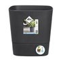 Pot de fleur Elho Plastique Carré Greensense Aqua Care Gris Charbon 29