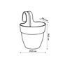 ELHO - Pot de fleurs -  Vibia Campana Easy Hanger Small - Rose Poussiere - Balcon extérieur - L 24.1 x W 20.5 x H 26.5 c