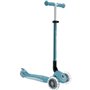 Trottinette 3 roues pliable - GLOBBER - PRIMO FOLDABLE PLUS LIGHTS - Bleu aqua - Roues lumineuses - 2 a 9 ans - 50 Kg