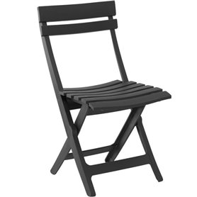 Chaise pliante Miami - GRILL ME - Anthracite - Résistante aux intempéries et facile a ranger