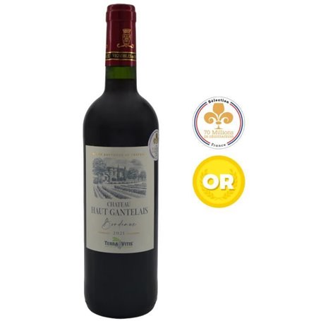 Château Haut Gantelais 2021 Bordeaux Supérieur - Vin rouge du Sud-Ouest