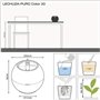 LECHUZA Jardiniere PURO Color 50 ALL-IN-ONE diametre 50 cm ardoise 446116