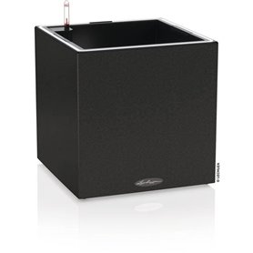 Pot de fleur LECHUZA Canto Stone Cube 40 - kit complet LED