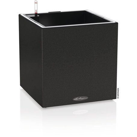 Pot de fleur LECHUZA Canto Stone Cube 40 - kit complet LED