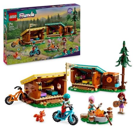 LEGO Friends 42624 Les cabanes chaleureuses de la base de loisirs - Set sur la nature