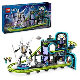LEGO City 60421 Le parc d'attractions de Robot World - Jeux de fete foraine enfant 8 ans