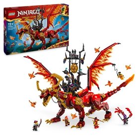 LEGO NINJAGO 71822 Le dragon source du mouvement - Jouet de ninja avec 6 minifigurines