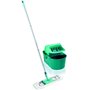 Kit de nettoyage sol Profi Compact 55092 Leifheit - Ensemble de nettoyage balai a plat avec mop 42 cm et seau a essorage presse