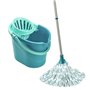 LEIFHEIT Kit de nettoyage sol Classic Mop 56792 Leifheit ensemble de nettoyage balai a franges viscose tres absorbantes seau pan