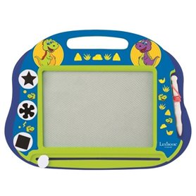 Lexibook - Ardoise Magique Dinosaures - Format A5 - Accessoires magnétiques - Stylet et tampons - Dés 3ans