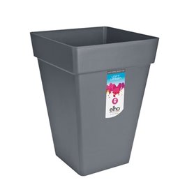 Elho Loft Urban Bac a fleurs Carré Haut 37 - Noir - Ø 37 x H 51 cm - extérieur - 100% recyclé