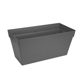 Elho Loft Urban Bac a fleurs Terrasse Roues 70 - Noir - L 69 x B 34 x H 33 cm - extérieur - 100% recyclé