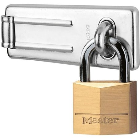 Pack Comprenant un Moraillon de Porte et un Cadenas a Clé - MASTER LOCK - 140703EURD -