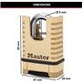 Cadenas en Laiton Massif Haute Sécurité - MASTER LOCK - M1177EURDCC - Anse Protégée - a Combinaison - Ultra Résistant et