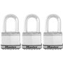 Cadenas Haute Sécurité - MASTER LOCK - M115EURTRILF - A Clé - Acier Laminé Recouvert - Extérieur - Anti-rouille - Anse M - Pack 