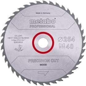 Lame de scie circulaire Pro - METABO - Precision Cut Wood HW/CT 254x30