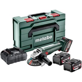 Set Meuleuse d'angle sans fil - METABO - W 18 L 9-125 Quick - 18 V - MetaBOX 165 L