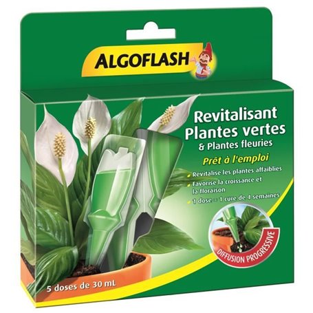 Engrais ALGOFLASH Monodose Revitalisante Plantes vertes & plantes fleuries - 30 ml