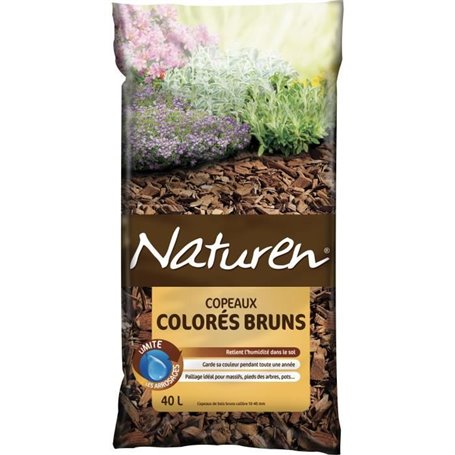 NATUREN Copeaux Colorés Bruns - 40L