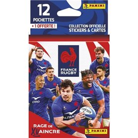 Collection officielle de stickers et de cartes RUGBY EDF - Blister 12+1 pochettes PANINI