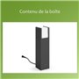 Borne extérieure PHILIPS Arbour - Basse tension 6W, 2700K - Anthracite - Alimentation non incluse