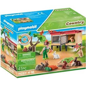 PLAYMOBIL - 71252 - Country La Ferme - Enfant avec enclos et lapins