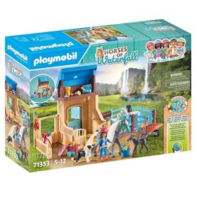 PLAYMOBIL - Amelia & Whisper avec box pour chevaux - Horses of Waterfall - 117 pieces - Des 5 ans