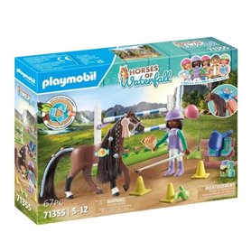 PLAYMOBIL - Zoe & Blaze avec parcours d'obstacles - Horses of Waterfall - 67 pieces - Des 5 ans