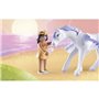 PLAYMOBIL - Princess Magic - Cheval ailé a décorer avec princesse, chevalier et arc-en-ciel - Des 4 ans