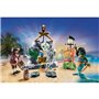 PLAYMOBIL - Pirate avec trésor - Pirates - Monstre homme serpent - Canon - 55 pieces - Des 4 ans