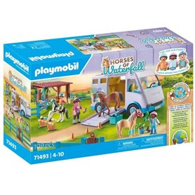 PLAYMOBIL 71493 Van pour cheval et poneys avec enclos