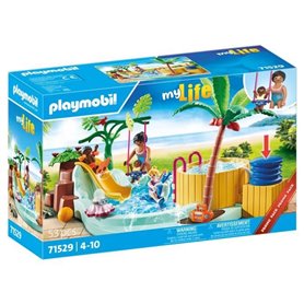 PLAYMOBIL 71529 Vacanciers avec piscine et bain a bulles - My Life - Des 4 ans - Jeu de rôle créatif