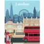 CreaArt London 24x30 cm - Peinture au numéro Adulte - Des 12 ans