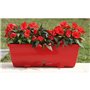 Bac a fleurs RIVIERA EVA - Lot 2 jardinieres - Plastique - 57 cm - Rouge