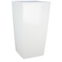 Bac a fleurs carré RIVIERA NUANCE - Plastique - L29xP29xH52 cm - Blanc