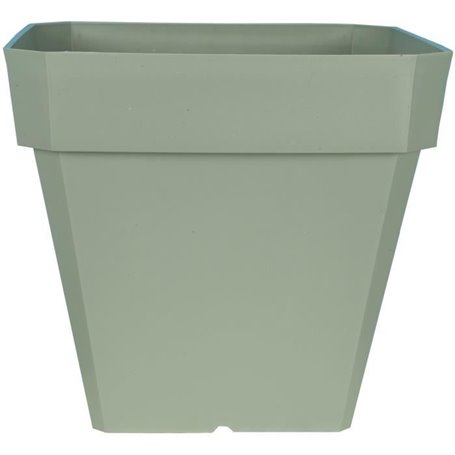 Bac a fleurs carré RIVIERA SOLEILLA - Plastique - 50x50 cm - Vert argile