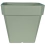 Bac a fleurs carré RIVIERA SOLEILLA - Plastique - 50x50 cm - Vert argile