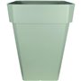 Bac a fleurs carré RIVIERA SOLEILLA - Plastique - Hauteur 53 cm - Blanc