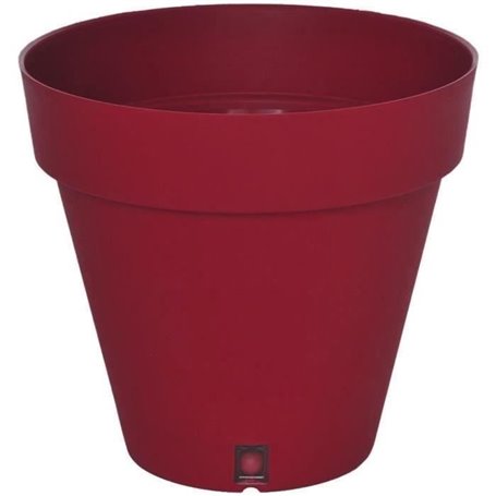 Bac a fleurs rond RIVIERA LOFT - Plastique - Diametre 30 cm - Rouge