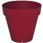 Bac a fleurs rond RIVIERA LOFT - Plastique - Diametre 30 cm - Rouge