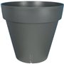 Bac a fleurs rond RIVIERA LOFT - Plastique - Diametre 30 cm - Gris