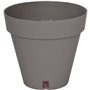 Bac a fleurs rond RIVIERA LOFT - Plastique - Diametre 30 cm - Taupe