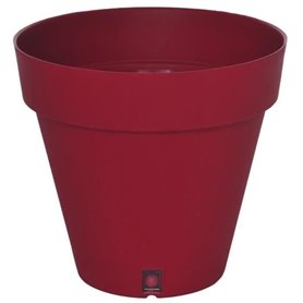 Bac a fleurs rond RIVIERA LOFT - Plastique - Diametre 40 cm - Rouge