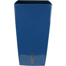 Bac a fleurs carré RIVIERA EVA NEW HAUT - Plastique - 69x69 cm- Bleu